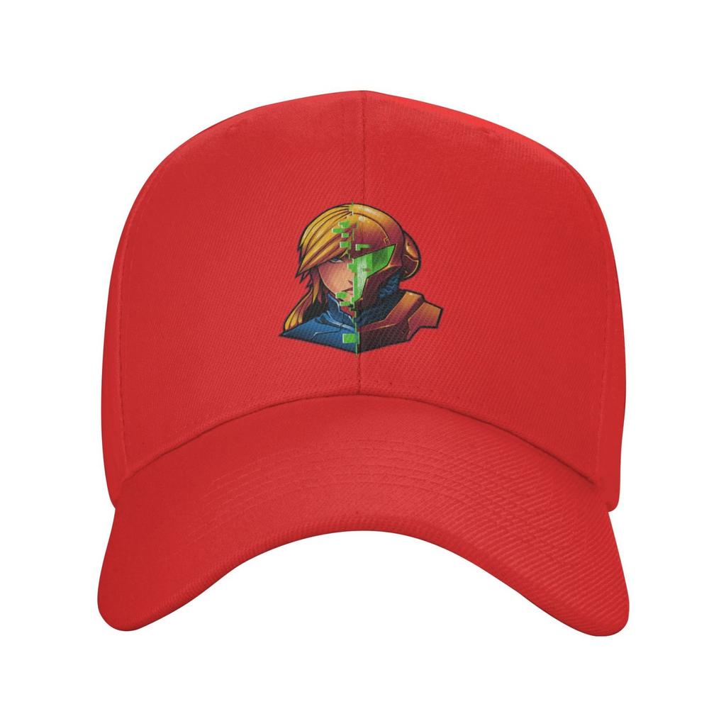 Fashion Cool Baseball Caps Trucker Hats Cowboy Peaked Cap Supre Metroid Logo Samus Action Game Sun Shade Hats for Game Lover