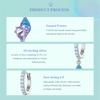 BAMOER 925 Sterling Silver Dreamy Gradual Change Blue Conch Ear Buckles Sea Shell Drop Earrings for Women Ocean Series Jewelry