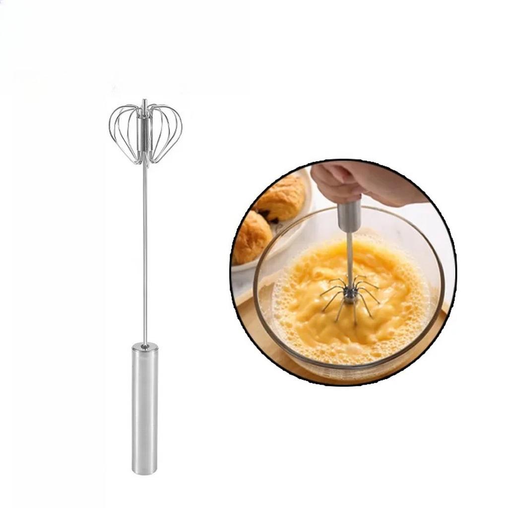 Stainless Steel Semi-Automatic Whisk Hand Press Mixer for Egg Cream