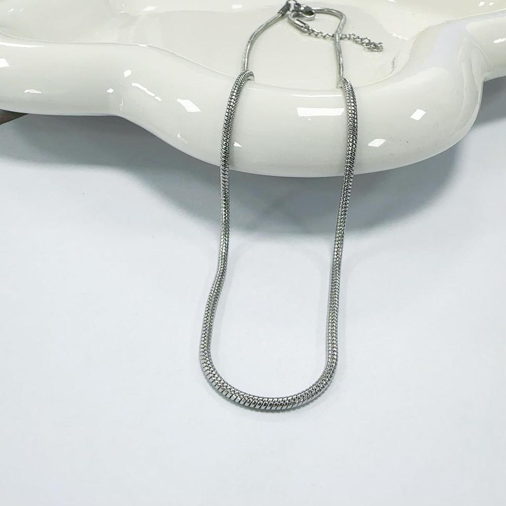 Trendige Edelstahl Schlangenkette Halskette - Modisches, vielseitiges und stilvolles Schlüsselbein-Accessoire