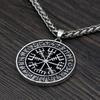 Viking IJslandse Helm Horror In Runen Cirkel Hanger Magische Staven Kompas Rune Amulet Ketting