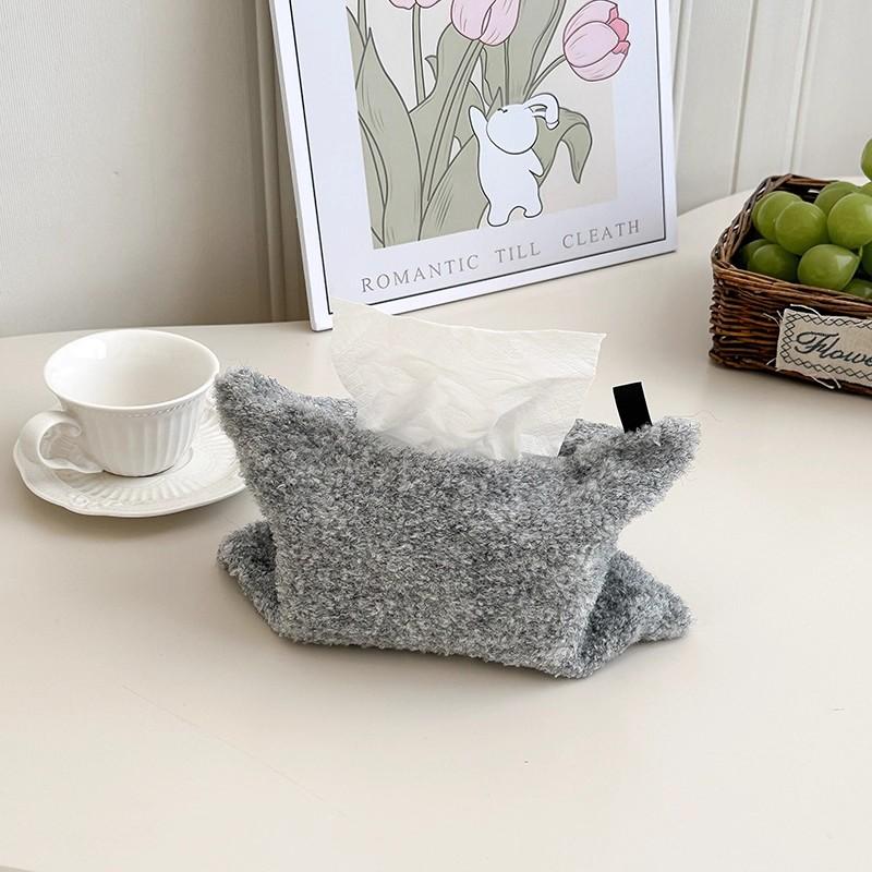 Nordischer Stil Wolle Gestrickt Taschentuchbox Auto Innenraum Dekoration Heimdeko Milchweiß Stoff Taschentuchhalter Hängende Tasche