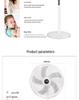 XLANKE Electric Oscillating Floor Fan with Remote Control - Silent Vertical Design for Home