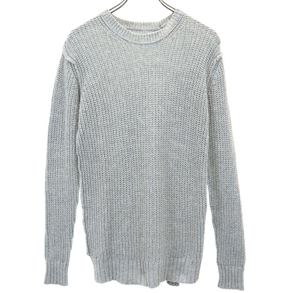 

KAZUYUKI KUMAGAI Long sleeve Liliane Crew Neck knit 2 gray sweater Men s Used