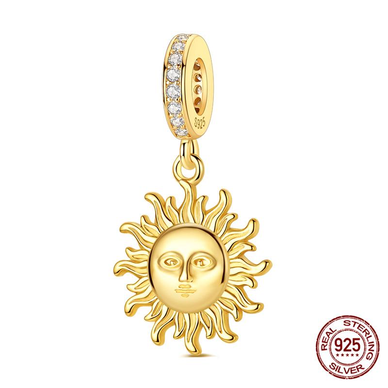 New In Original Charms Copper Golden Series Cross Charms Beads Fits 3Mm Original Bracelet For Women Diy Jewelry Gifts Making