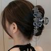 1PCSLarge Vintage Rose Flower Hair Clip with Rhinestones, Elegant and Versatile Fashionable Hair Accessory