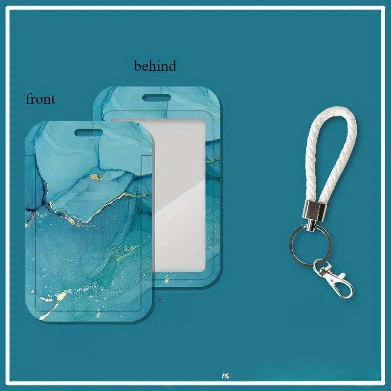 

Мраморный цветной держатель для карт, креативный держатель для автобусных карт с брелоком, протектор для карт офисных работников