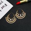 Bohemian Style Multicolor Glass & Rice Bead Statement Earrings