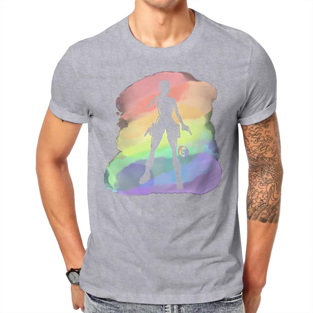 Tomb Raider Game Lara Croft Pride Tshirt Graphic Unisex Tops Vintage Punk Summer Cotton Streetwear Harajuku T Shirt