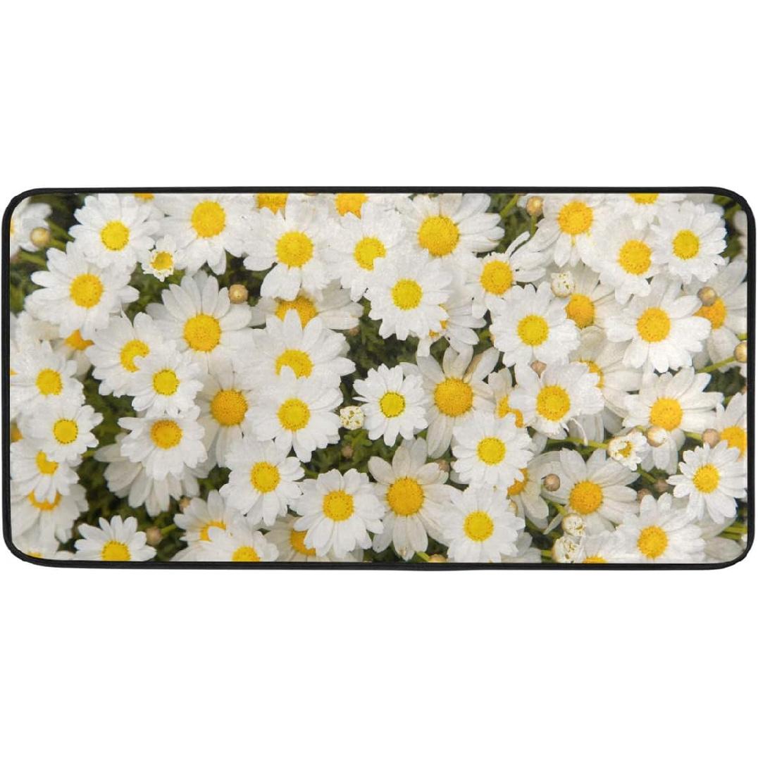 

Цицили Придверный коврик Ковер Коврик Белая ромашка для спальни Парадная дверь Кухня В помещении Домашний декор