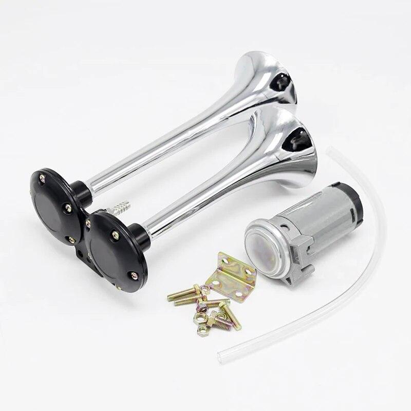 150DB Bilhorn Super Høyt 12V/24V Dual Trompet Lufthorn Kompressor For Bil Lastebil Båt Tog Horn Hooter For Auto Sound Sign