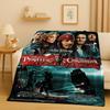 HD Sanrio Pirates of The Caribbean Jack Sparrow Johnny Depp Christmas Flannel Blanket,Soft Plush Throw for Home Bedroom Bed Sofa