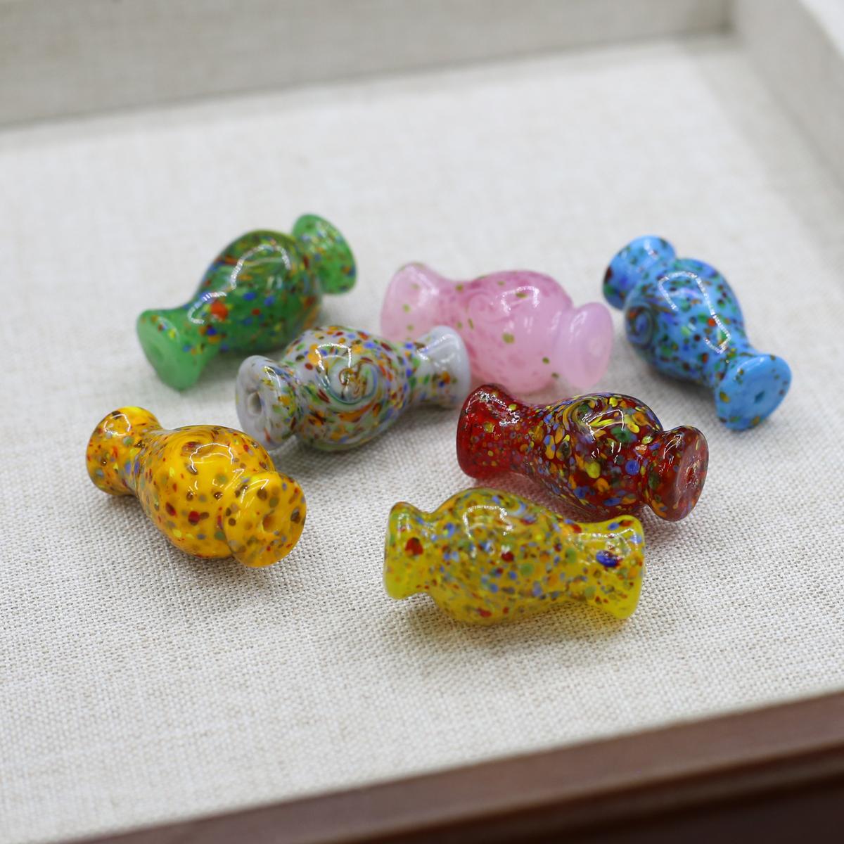 

10 шт. DIY Шармы Ручной работы Лэмпворк Стеклянные Бусины Бусины в форме вазы 15x30 мм Для изготовления ювелирных изделий DIY Подвески Ожерелье Серьги Аксессуар 10pcs