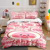 Cute Pink Cartoon Peach Characters Bedding Bedding set (1 duvet cover, 2 pillowcases, duvet not included)