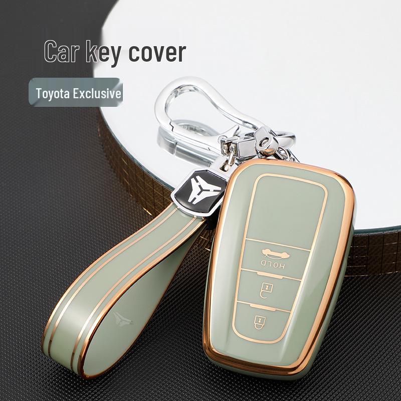 Toyota Crown Corolla Camry Sedan Gold TPU Soft Key Cover for Women