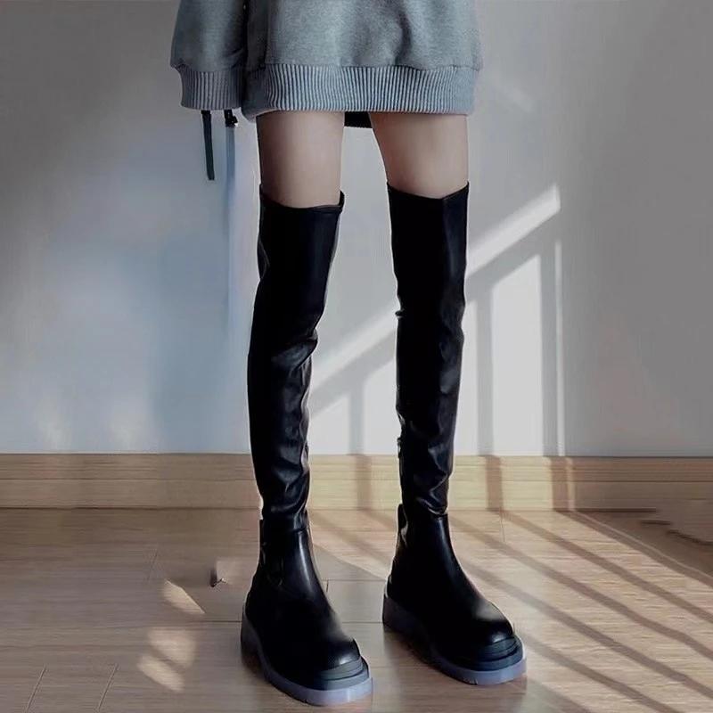 

Женские сапоги, черные, выше колена, сексуальные, новые, зимние, повседневные, женские, осенне-зимние, женские, высокие сапоги, размер 42 42