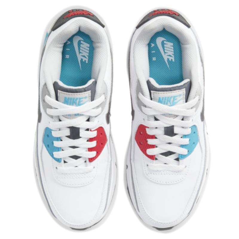 Nike Air Max 90 Leather White Chlorine Blue GS Sneakers CD6864-108