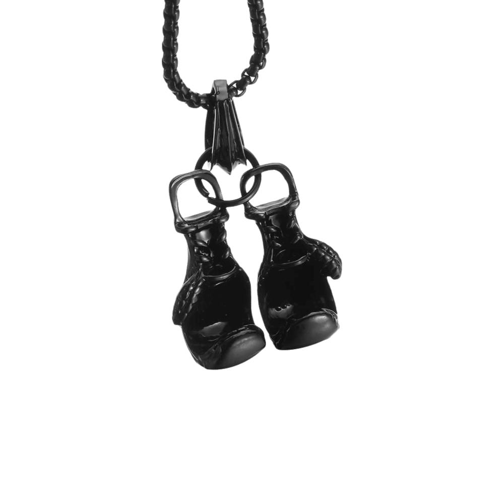 Cool Gold Silver Balck Mens Boys Gift Choker Boxing Glove Pendant Chain Necklace