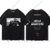 BABYMONSTER T Shirt Kpop Fashion HELLO MONSTER WE GO UP Concert Fans Tshirt Kpop Fans Clothes Cotton Short Sleeve Tee Tops