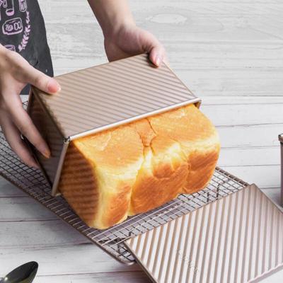Corrugated Non-stick Toast Box Mold with Lid