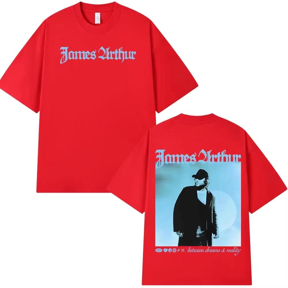 

James Arthur Pisces World Tour 2026 graphics cotton men shirt Oneck summer Y2K Short Sleeve Women hiphop Top fan gift 4XL