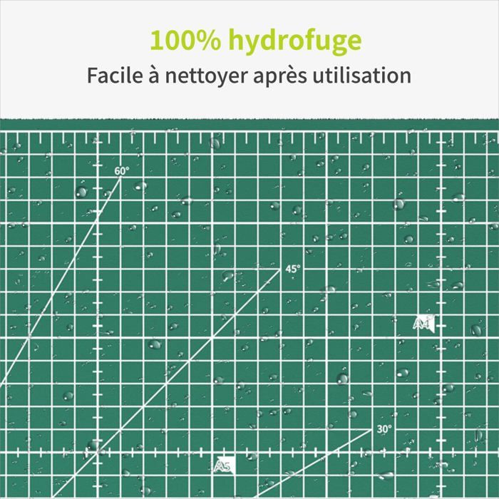 Acropaq tapis de decoupe a2 - auto-réparateur, a2 (60 x 45 cm), 5 couches de protection pour vos meubles, tapis de bricolage