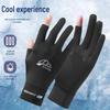 Ice Silk Half-Finger UV Protection Gloves for Cyclists and Food Delivery Riders