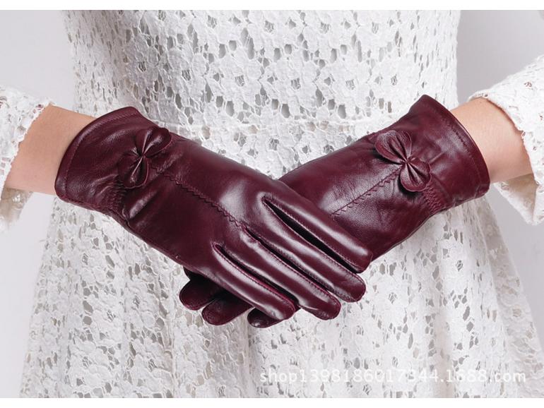 Damen-Winterhandschuhe aus echtem Schaffellleder – warm und stylisch für kaltes Wetter
