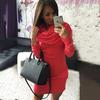 Elegant Autumn Spring Warm Women Dress With Irregular Hem And Cozy Hooded Design