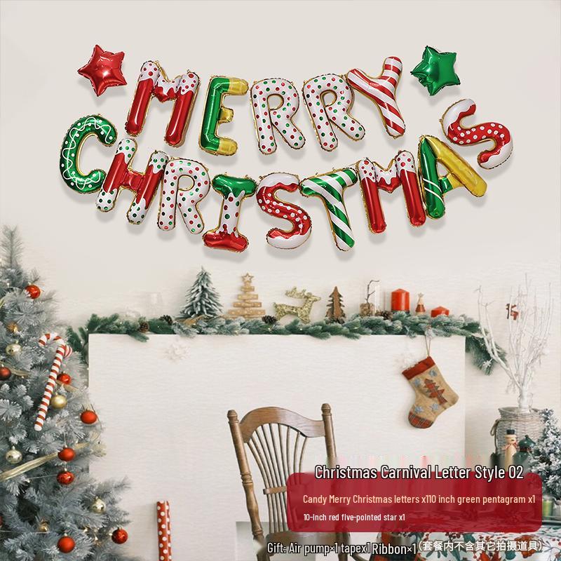 Christmas Party Balloon Decoration Set: Festive Backdrop & Kindergarten Team Building Atmosphere Decor