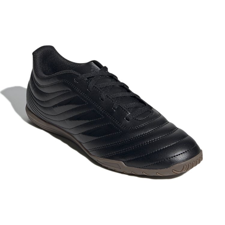 Adidas Copa 20.4 Indoor Boots Round Toe Lace-Up IC/IN Super Fiber Non-Slip Wear-Resistant Fit Soccer Shoes Men Footwear Carbon-Black EF1958