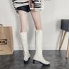 Weißer Winter Damen Neu Botas Mujer Knielang Sexy Elastisch Kältebeständig und Warm Botines Chelsea Boots Stiefel Plus