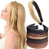 Twist Wig Headbands For Women Wide Fishbone Braids Hairbands Handmade Head Hoop Hair Styling Headwear Accessories Gift