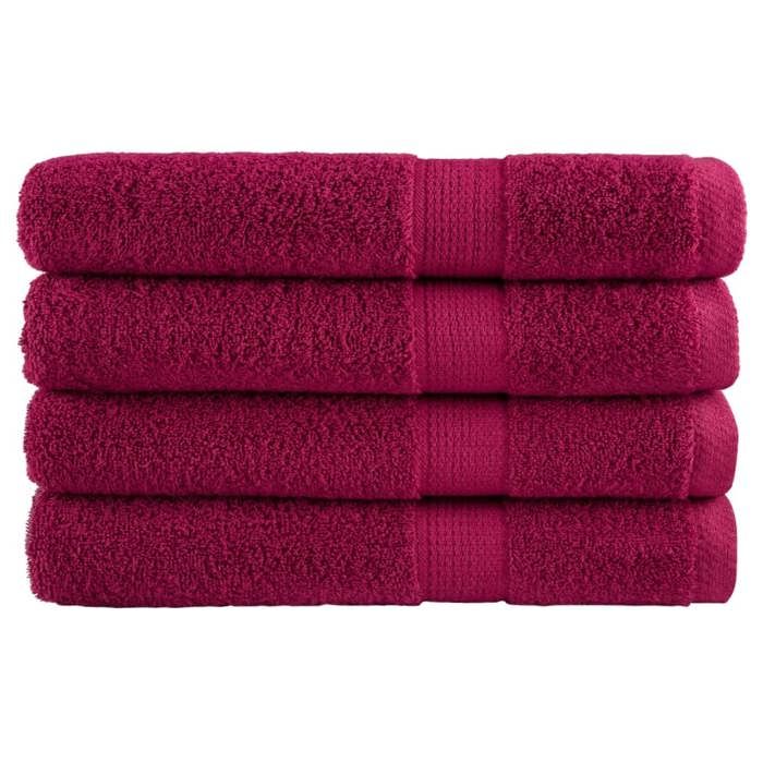 VidaXL Serviettes de Qualité Supérieure 4 pcs, Serviettes de Douche, Draps de Bain, Serviettes d'Invité de Toilette, 137222