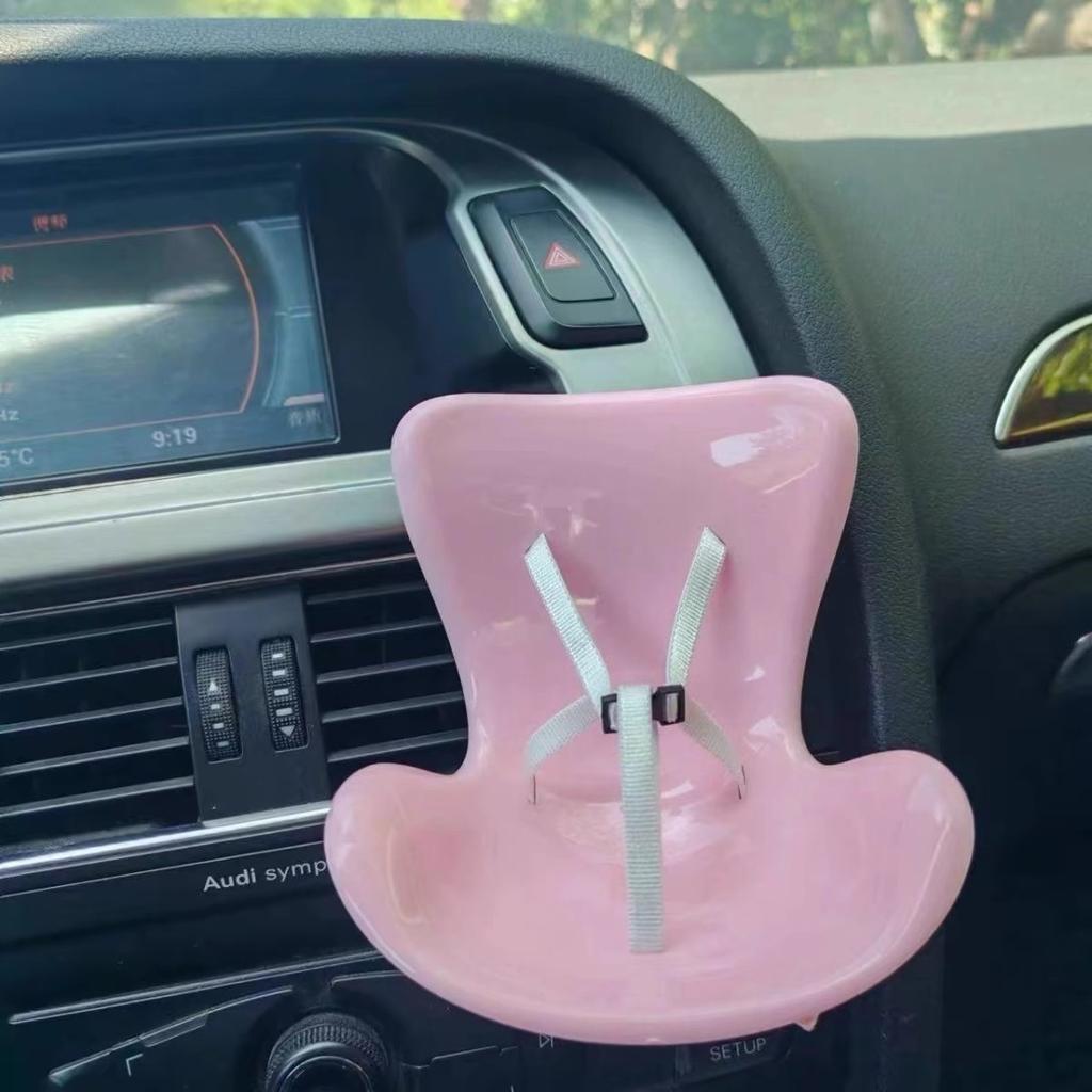 Cute Doll Car Safety Seat Car Air Outlet Decoration for 17cm Labubu Car Interior Decoration Ornament, Car Seat Ornament Doll Sof
