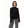 Womens Oversized Knit Sweater Loose Fit Long Sleeve Cropped Top Soft Mohair Blend Streetwear 2025