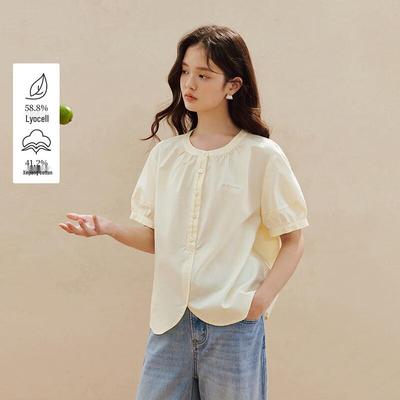 INMAN Women's Cooling Tencel Short Sleeve Top