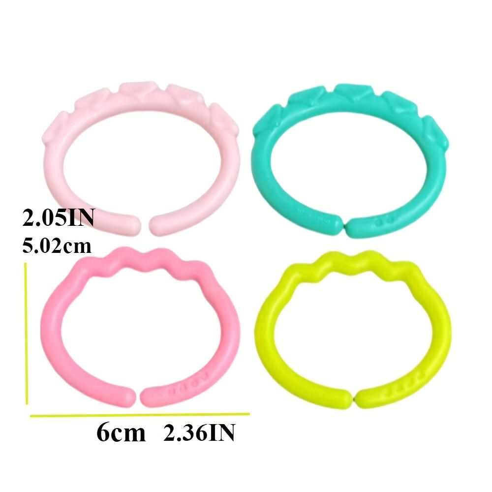 Connecting Rings Rainbow Hanging Ring, Handheld Grasp for Babies And Toddlers, Stroller Car Seat Crib Playmat Attachment Infant
