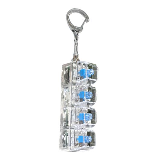 Anxiety Relief Finger Toy 3/4-Keys Keyboard Fidget Toy Stress Push Button Mini Keychain Clicker Keychain Pocket Size Mechanical Office Buster
