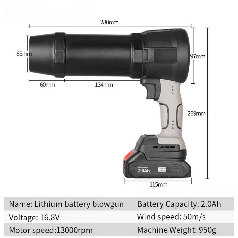 Portable Storm Machine Segmented Electric Turbocharged Fan Handheld Blower Dust Removal and Leaf Blowing Machine