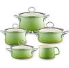 Nouvelle Smaragd Cookware Set, Enamel, 5 Pieces (0584-036)