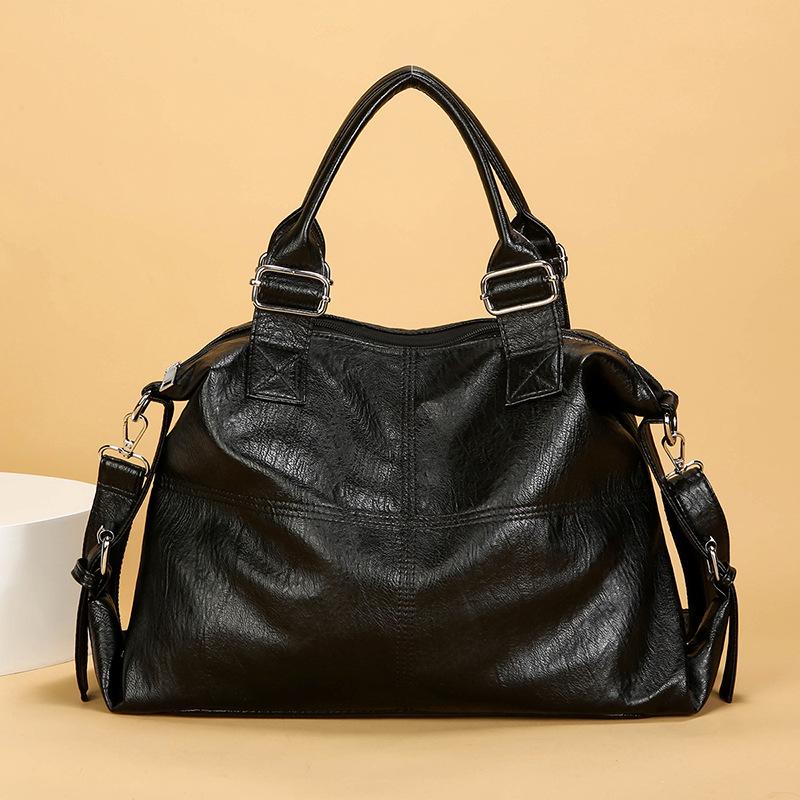 

Модная сумка-тоут женская новая большой вместимости универсальная на плечо сумка-мессенджер для поездок чёрный