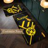 BVB (1) Individualizuojamas vardas flanelinis virtuvės kilimėlis, minkštas neslystantis virtuvės grindų takelis namų virtuvės dekoravimui
