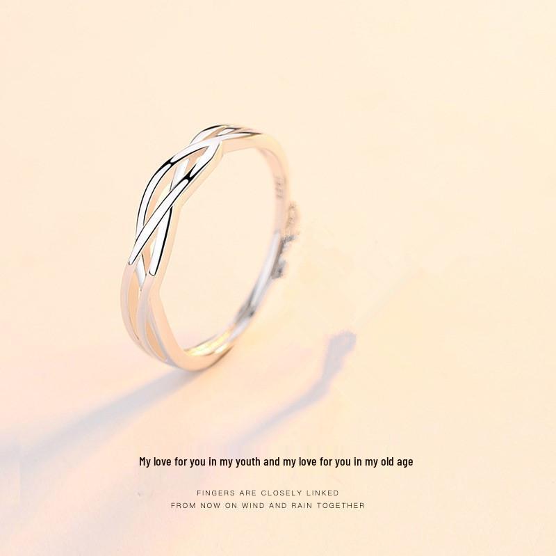 

Парные кольца-обертки в корейском стиле: Унисекс кольца с открытыми пальцами, простая мода Цин Си Ван, стиль Инс. Adjustable Open