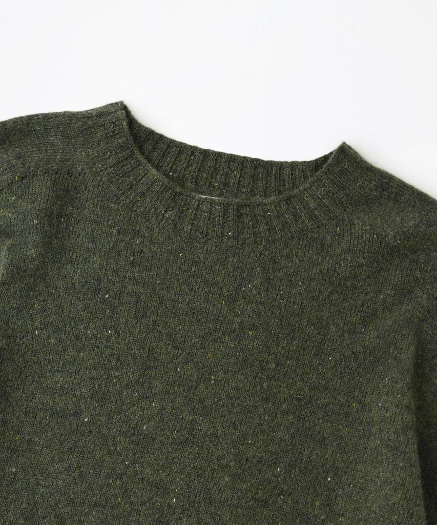 OUTSTANDING Pure Wool Wholegarment Knit_Melange Olive