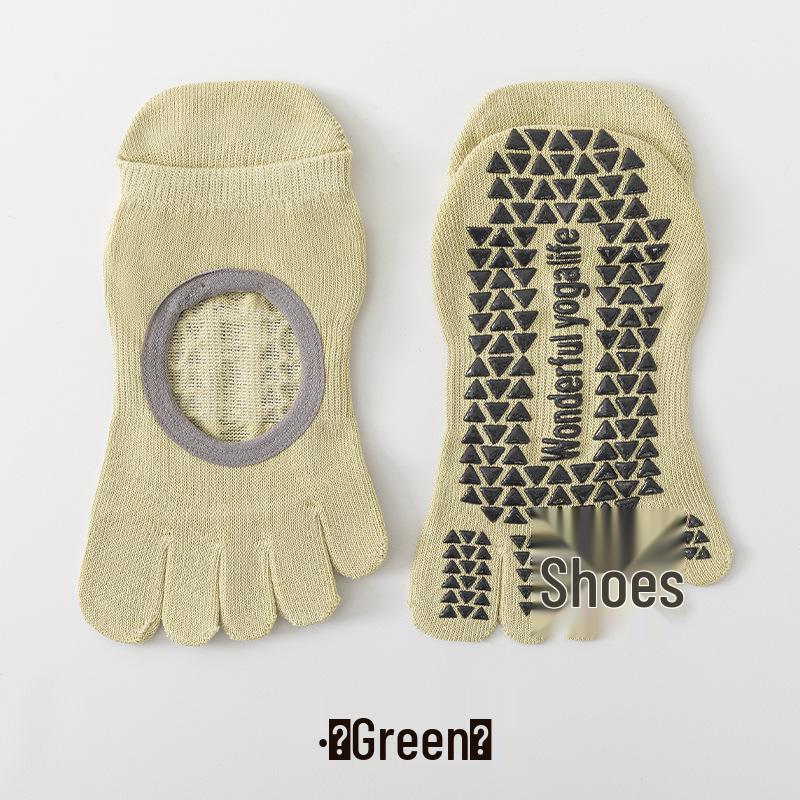 Women's Antibacterial Backless Yoga Socks - Five-Toe, Thin Spring/Summer Style, Indoor Pilates