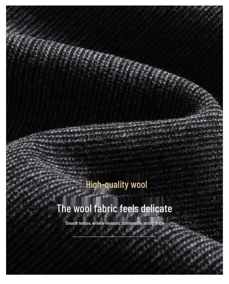 2025 Men's Wool Suit-Style Thick Down Jacket