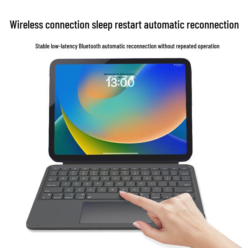 Asdun iPad 10 (2022) 10.9-inch Magnetic Bluetooth Keyboard Case with Trackpad