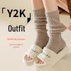 Women's Knitted Leg Warmers – Cozy Scrunch Style for Autumn and Winter, Knee and Ankle Coverage