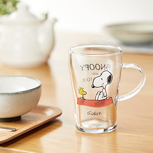 PEANUTS Heat-Resistant Glass Mug, Snoopy, SN521-815